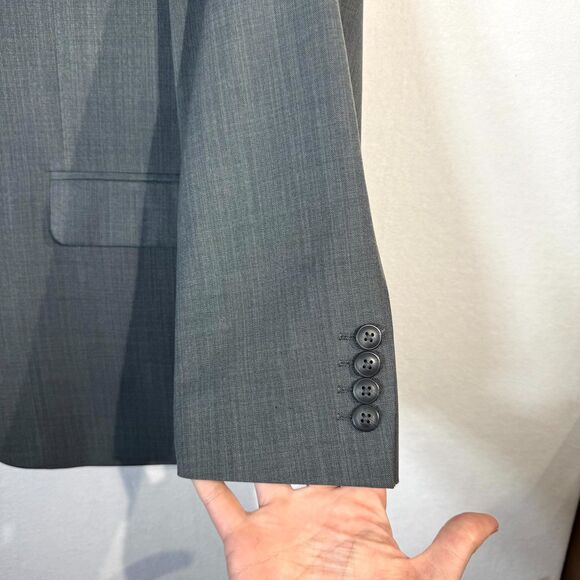 Haggar‎ Men's Gray Travel Performance Blazer Tailored Fit Size 42R - Picture 5 of 10